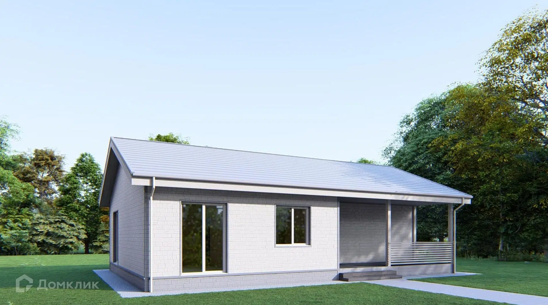 Проект дома «Нягань» компании  из материала SIP-панели площадью 113м² под ключ за 3955000₽ в Донецке | 1 этаж, 3 спальни, 2 санузла – Домклик