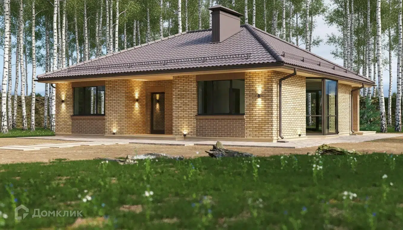 Проект дома «А-6» компании ИП Лосев Олег Петрович из материала Кирпич площадью 100м² под ключ за 6000000₽ в Донецке | 1 этаж, 3 спальни, 2 санузла – Домклик