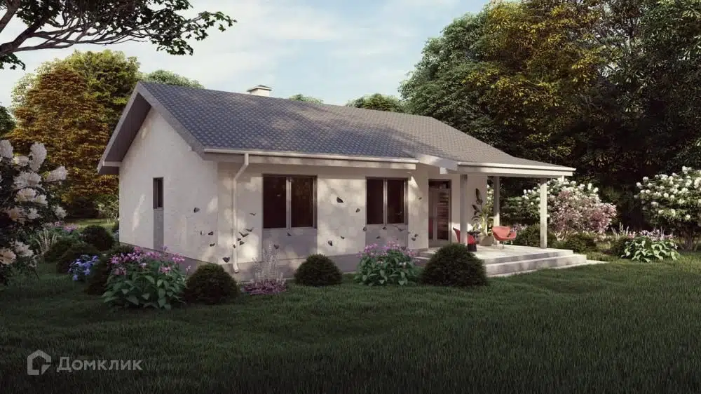 Проект дома «А-89» компании СК «Основание» из материала Газобетонные блоки площадью 89м² под ключ за 4900000₽ в Донецке | 1 этаж, 3 спальни, 1 санузел – Домклик