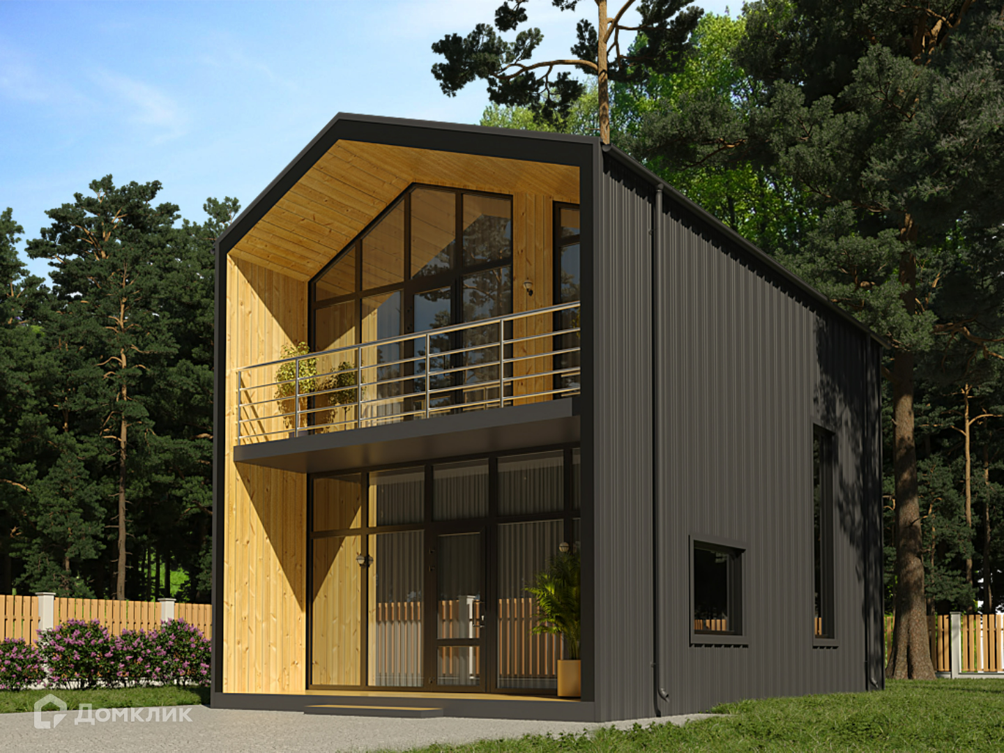 Проект дома «Мобил» компании Вигвам.ру из материала Газобетонные блоки площадью 93.4м² под ключ за 5729544₽ в Донецке | 2 этажа, 2 спальни, 1 санузел – Домклик