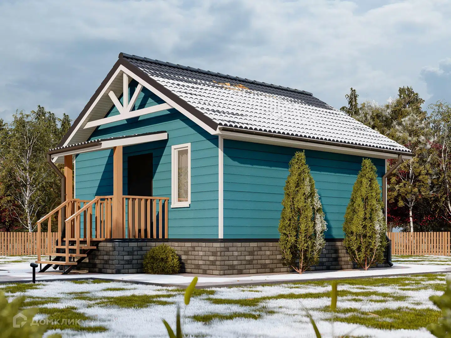 Проект дома «Проект "Тау"» компании Альфа SIP из материала SIP-панели площадью 41м² под ключ за 1620310₽ в Донецке | 1 этаж, 1 спальня, 1 санузел – Домклик