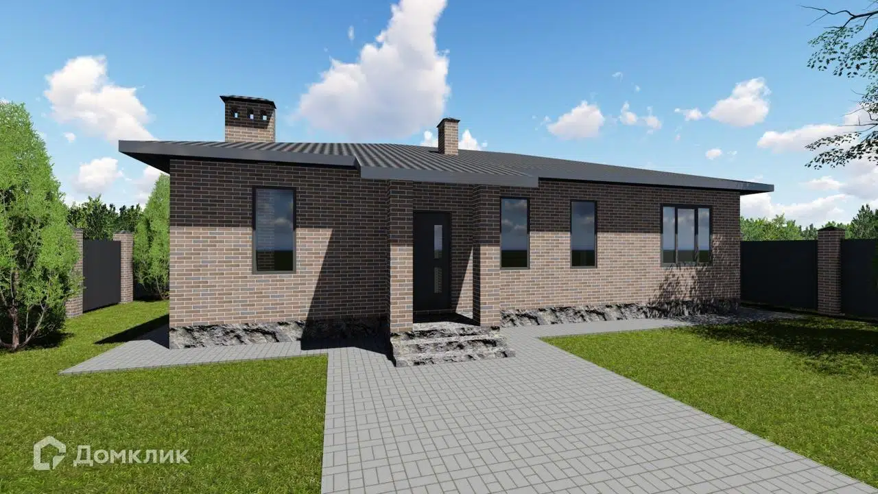 Проект дома «Дом 107 м²» компании ООО «Фасад-Сити» из материала Газобетонные блоки площадью 106.57м² под ключ за 6420000₽ в Донецке | 1 этаж, 3 спальни, 2 санузла – Домклик