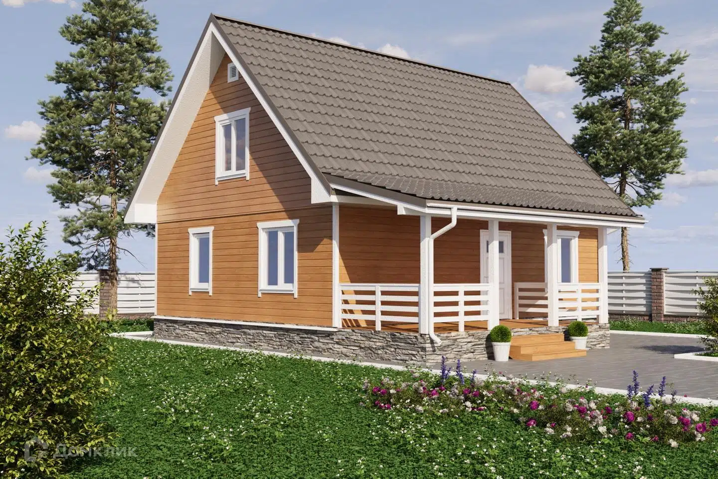 Проект дома «Дом из бруса 8х10» компании Русский брус из материала Профилированный брус площадью 158.1м² под ключ за 4800000₽ в Донецке | 2 этажа, 4 спальни, 2 санузла – Домклик