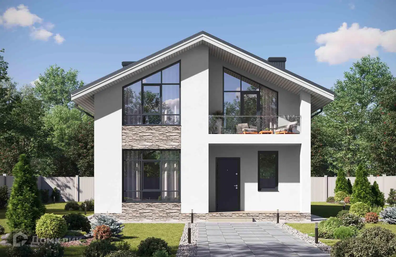 Проект дома «Проект №303-4» компании СПЕЦ ЗАСТРОЙЩИК из материала Газобетонные блоки площадью 137м² под ключ за 8300000₽ в Донецке | 2 этажа, 4 спальни, 2 санузла – Домклик