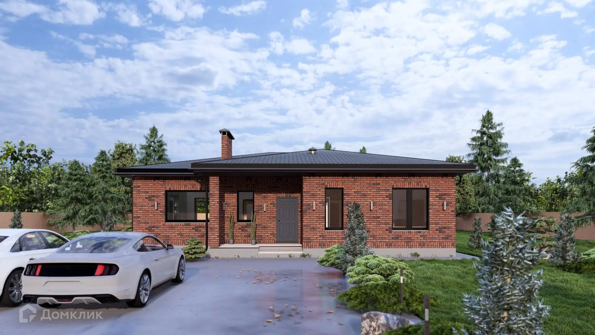 Проект дома «Одноэтажный жилой дом 121 квм» компании Строительная Компания «Алмистрой» из материала Газосиликатные блоки площадью 145.9м² под ключ за 7888151₽ в Донецке | 1 этаж, 3 спальни, 2 санузла – Домклик