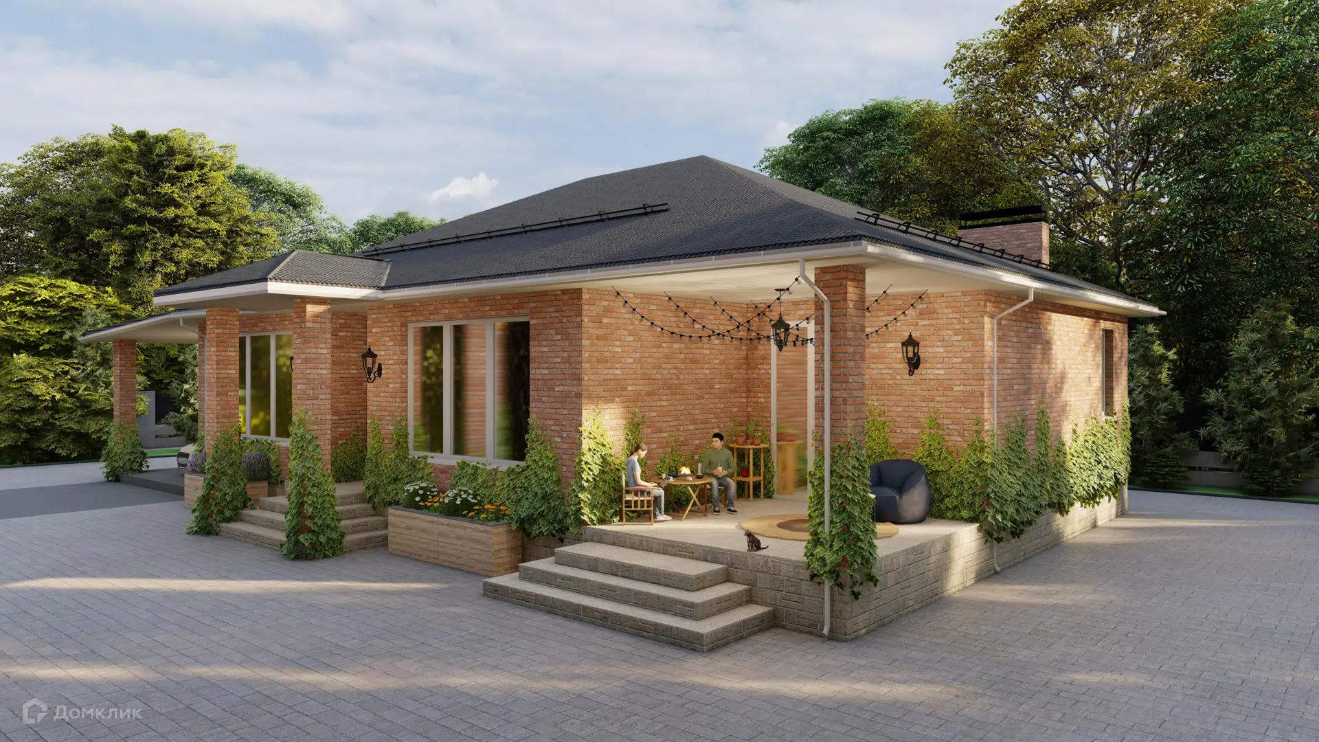 Проект дома «одноэтажный дом Курская» компании ИП Мацуга Дмитрий Владимирович из материала Газобетонные блоки площадью 160.6м² под ключ за 11516000₽ в Донецке | 1 этаж, 3 спальни, 2 санузла – Домклик