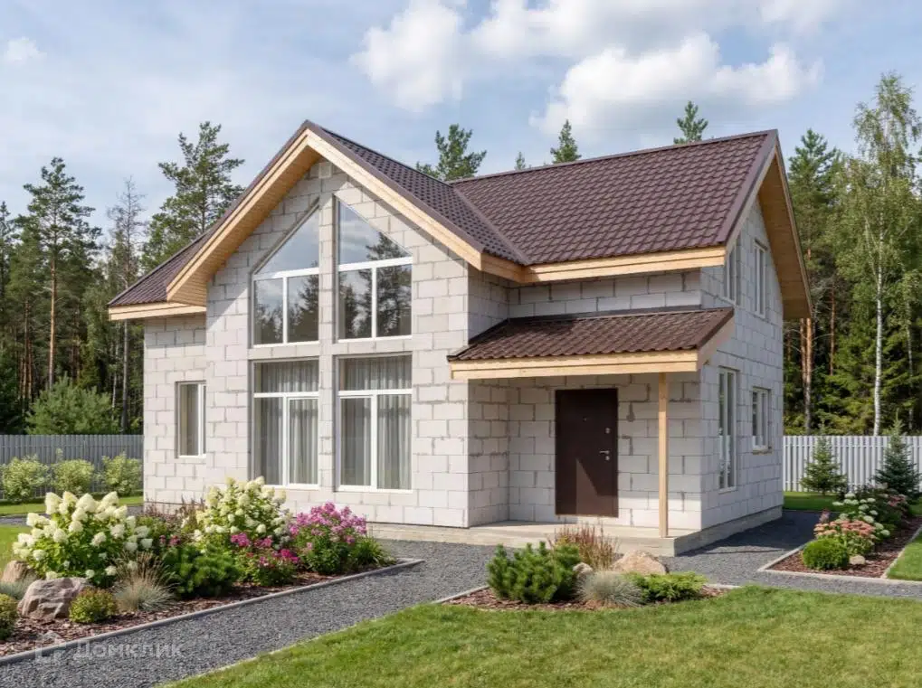 Проект дома «Серджелинг-ИД» компании Вигвам.ру из материала Газобетонные блоки площадью 129.5м² под ключ за 8538000₽ в Донецке | 2 этажа, 4 спальни, 3 санузла – Домклик