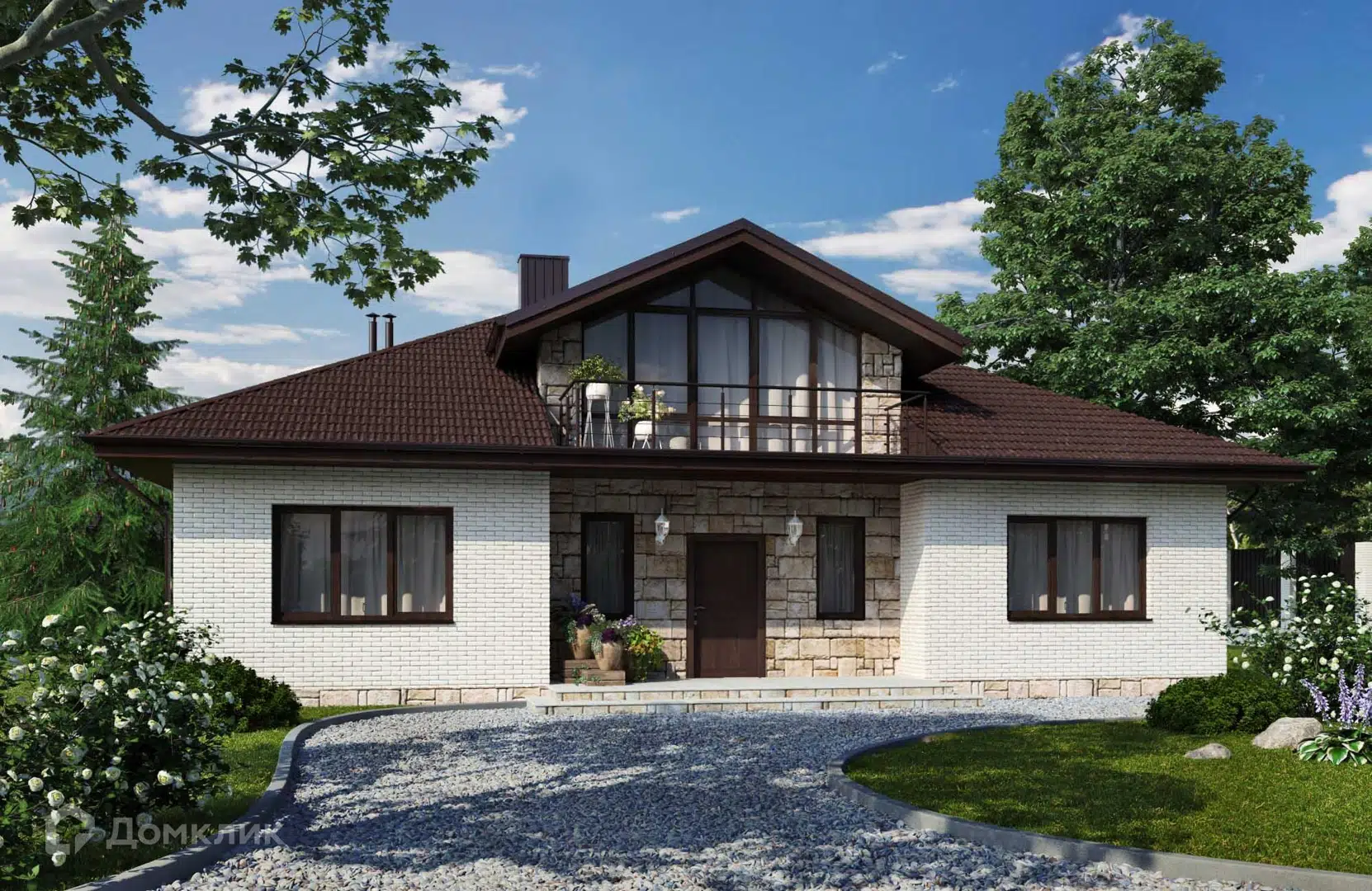 Проект дома «Проект №115» компании Новация из материала Кирпич площадью 222м² под ключ за 10500000₽ в Донецке | 2 этажа, 3 спальни, 2 санузла – Домклик