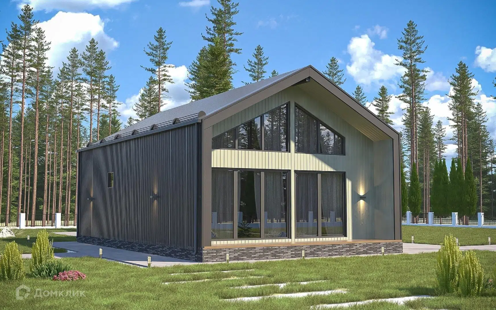 Проект дома «Б-10» компании Теплодина из материала Каркасный дом площадью 109м² под ключ за 4831000₽ в Донецке | 2 этажа, 2 спальни, 2 санузла – Домклик