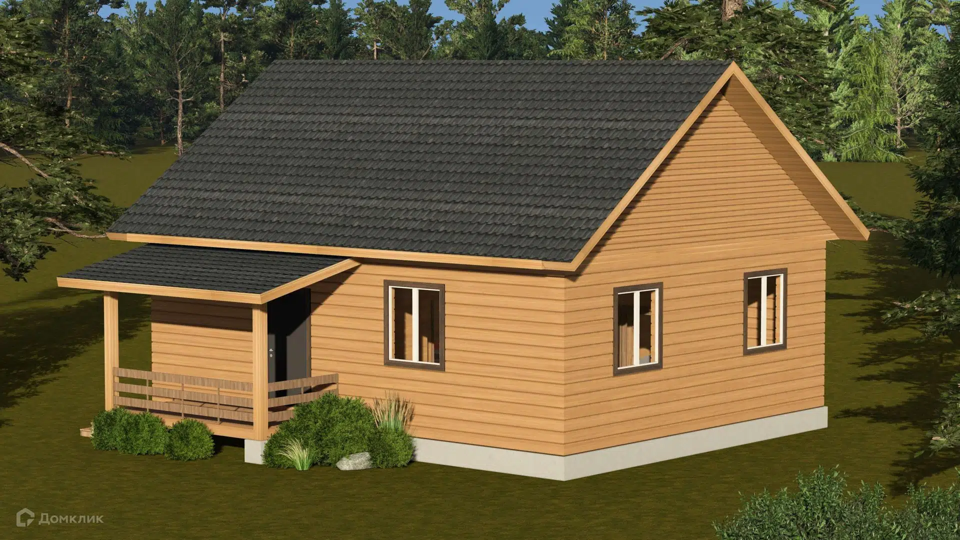 Проект дома «ТА-80 (без гаража)» компании Построй Свой Дом_ИП из материала Профилированный брус площадью 80м² под ключ за 4851022₽ в Донецке | 1 этаж, 3 спальни, 1 санузел – Домклик