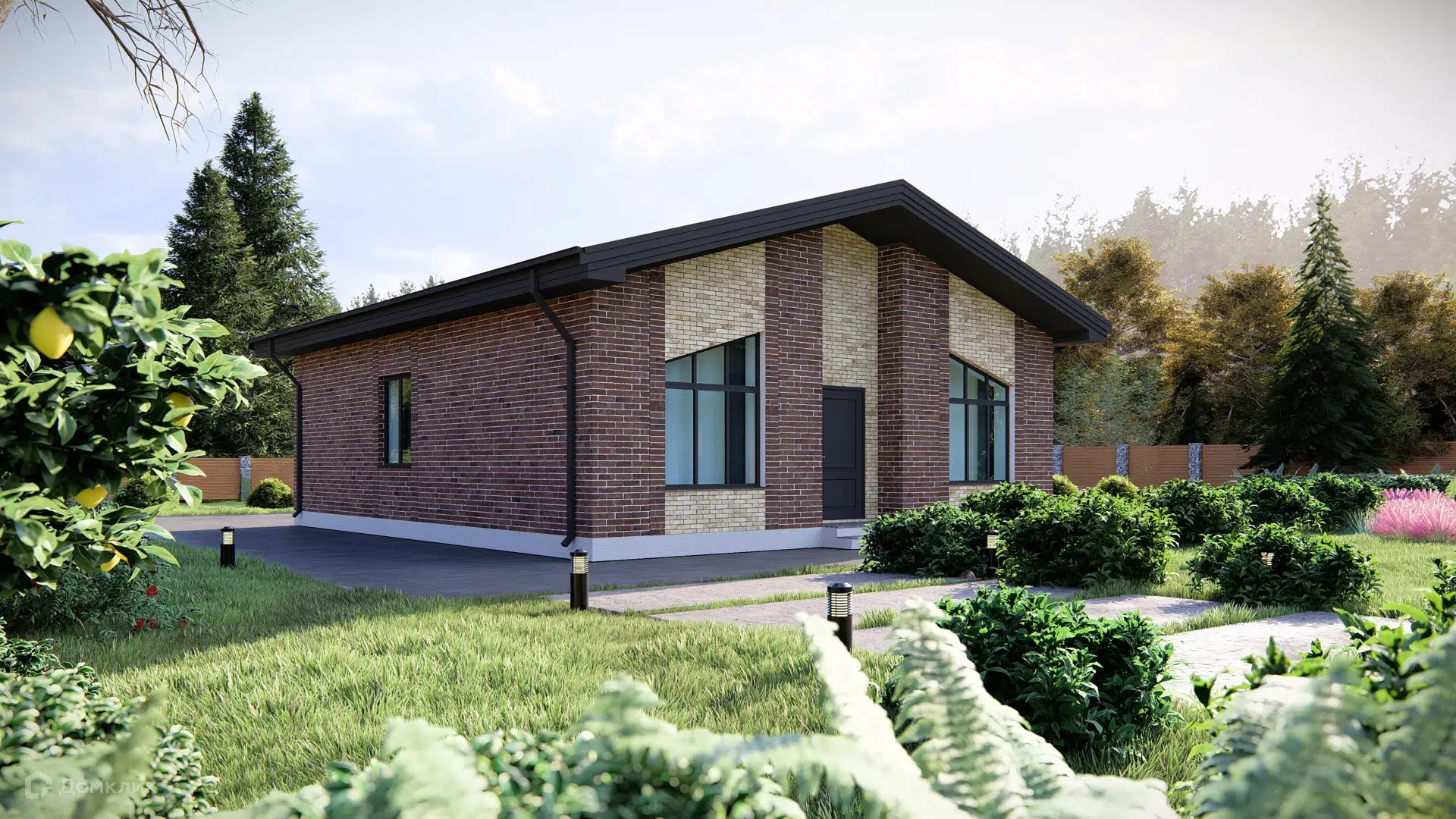 Проект дома «Стиль жизни 4, 81.6 (79.5)» компании СК НА ВЕКА из материала Газобетонные блоки площадью 79.5м² под ключ за 4600000₽ в Донецке | 1 этаж, 3 спальни, 1 санузел – Домклик