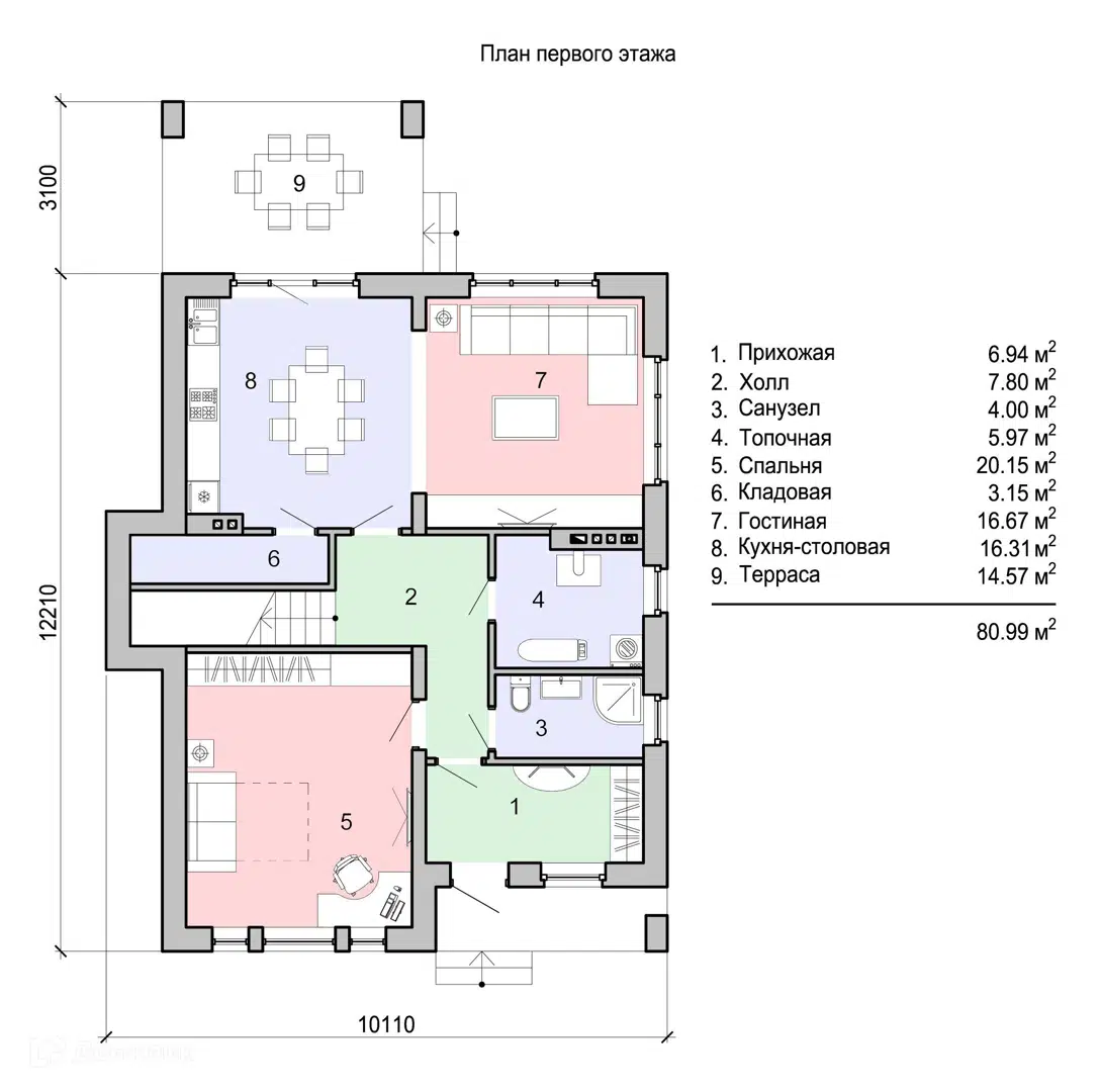 Планировка 1 этаж этажа