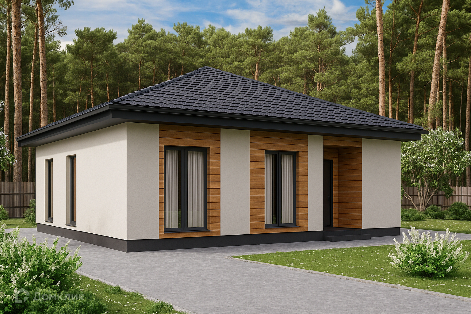 Проект дома «ДОМ МЕЧТЫ 11» компании ДОМ МЕЧТЫ из материала Газобетонные блоки площадью 120м² под ключ за 6960000₽ в Луганске | 1 этаж, 4 спальни, 2 санузла – Домклик