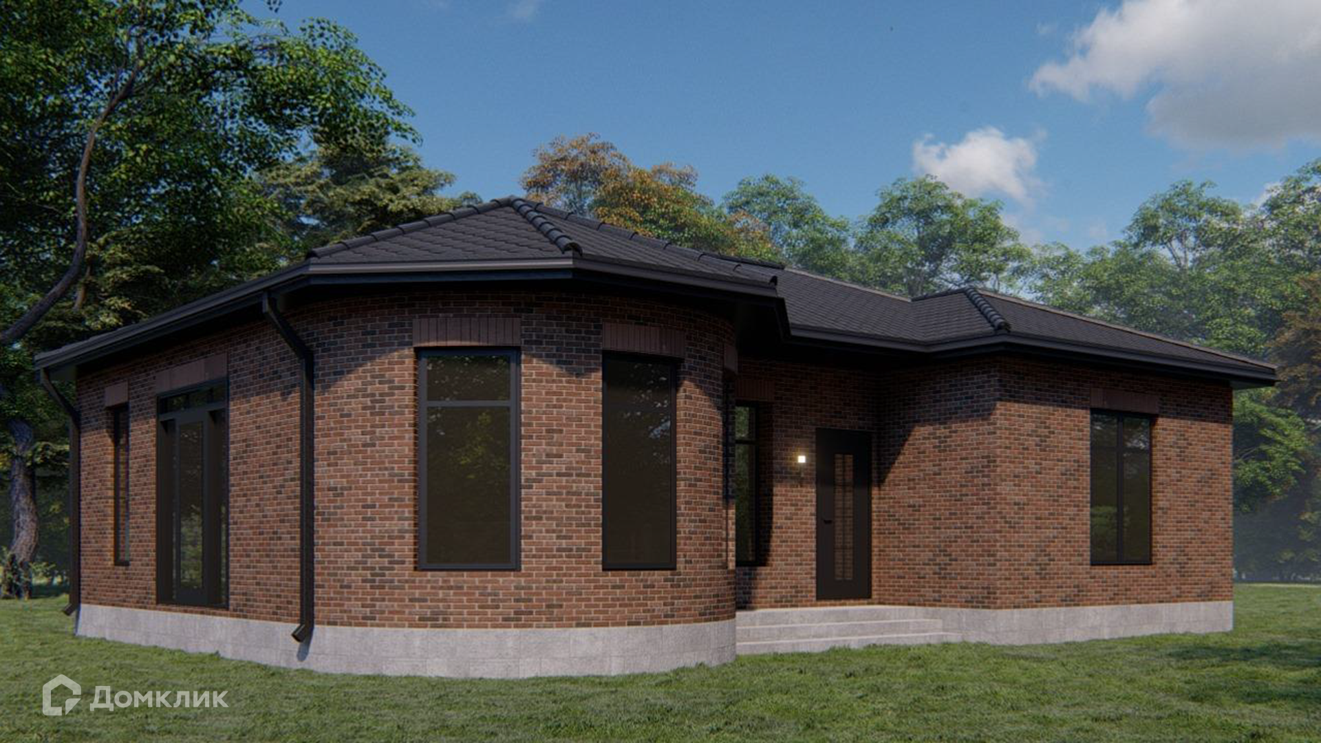 Проект дома «Д-10/2025» компании СК Дом-ЮГ из материала Газобетонные блоки площадью 92.19м² под ключ за 6810000₽ в Донецке | 1 этаж, 3 спальни, 1 санузел – Домклик