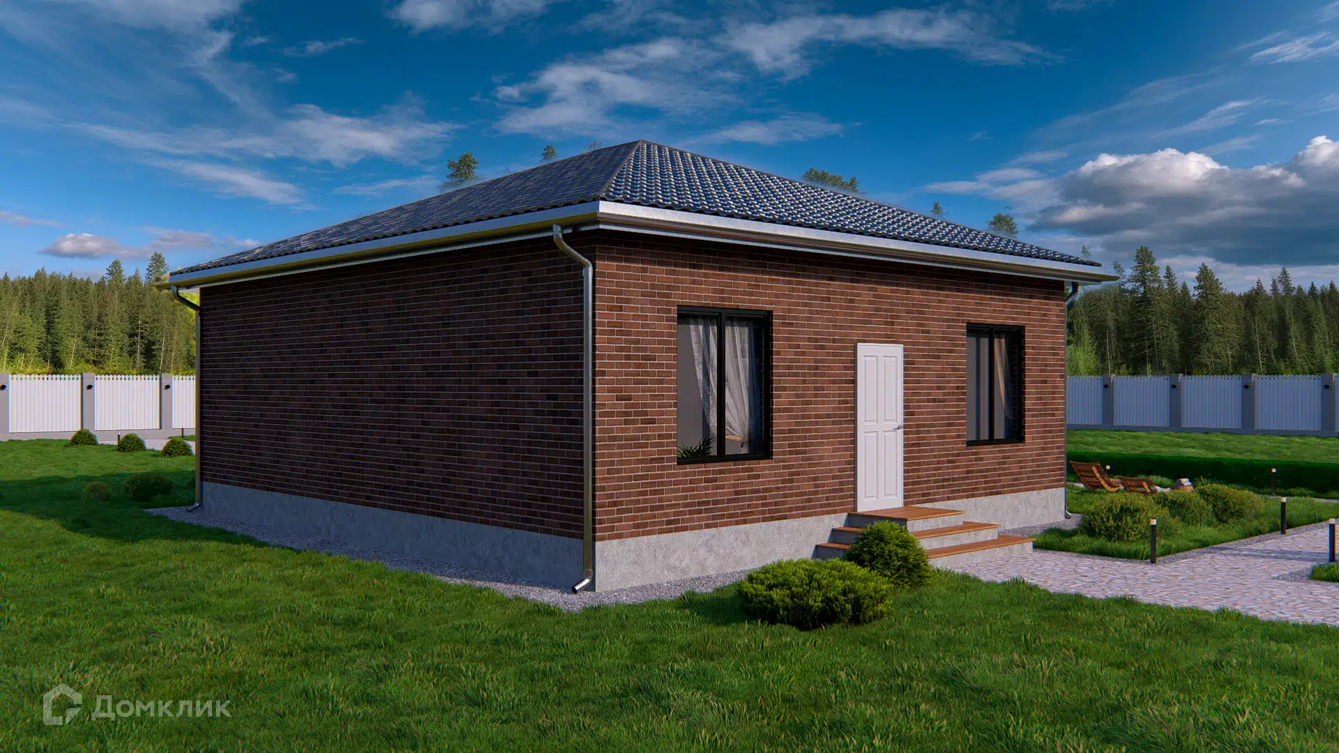 Проект дома «Загородный дом - 91 Anip» компании ИП Пшенников Евгений Игоревич из материала Газобетонные блоки площадью 76.54м² под ключ за 4914000₽ в Донецке | 1 этаж, 3 спальни, 1 санузел – Домклик