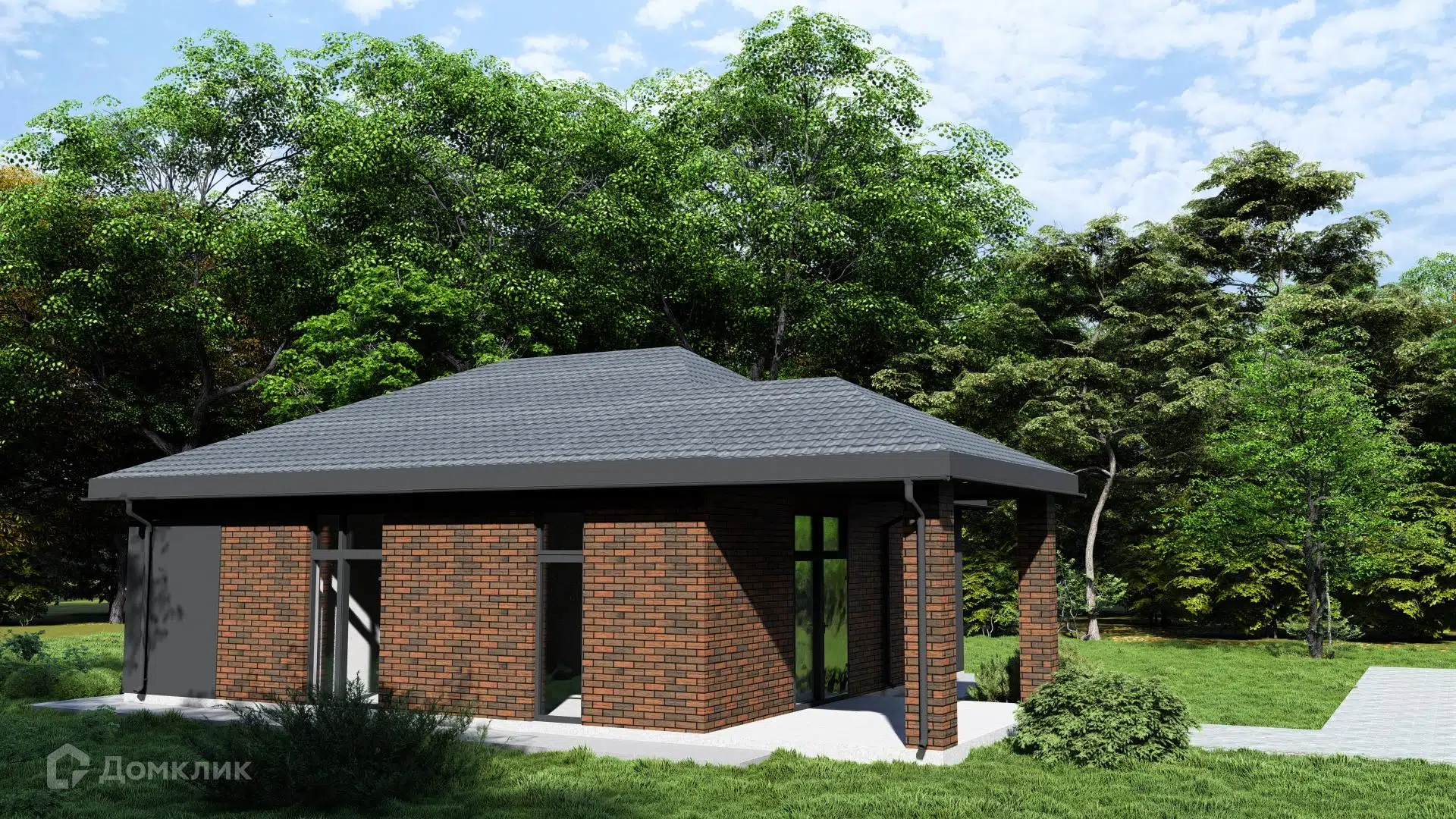 Проект дома «Гранд-106» компании СК «Автор Комфорта» из материала Газобетонные блоки площадью 106.2м² под ключ за 5734800₽ в Донецке | 1 этаж, 3 спальни, 2 санузла – Домклик