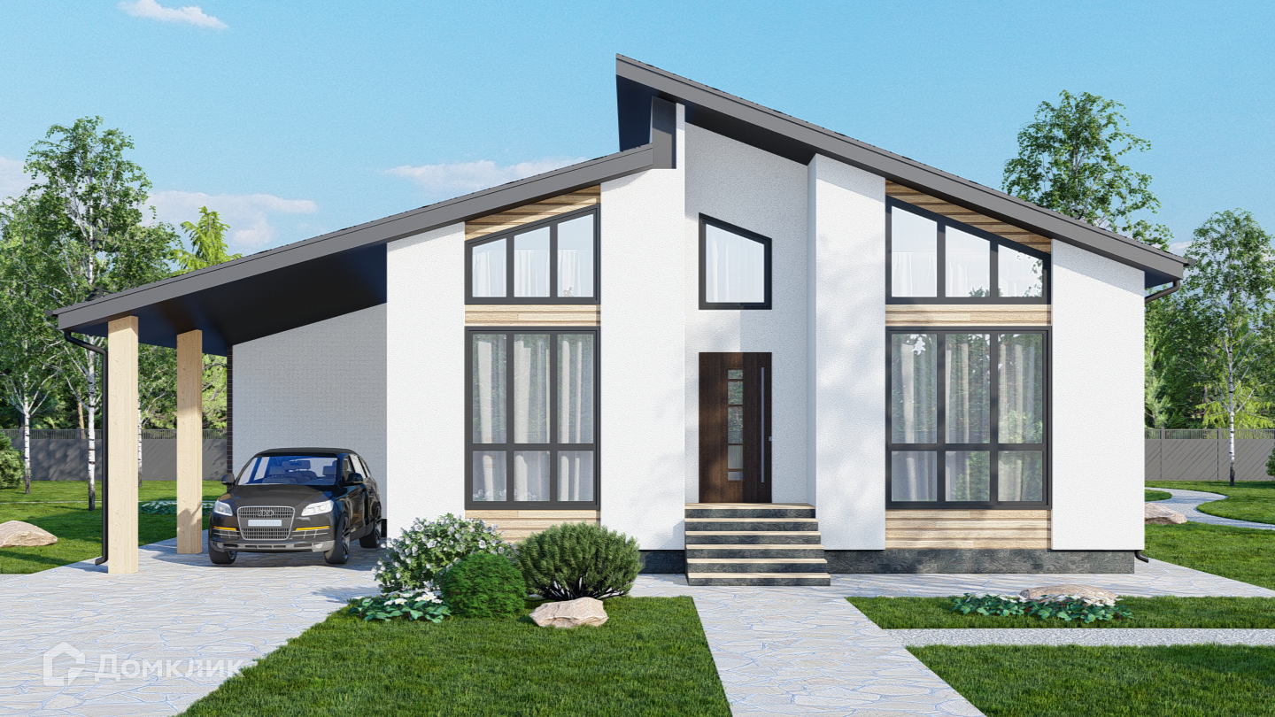 Проект дома «Каркасный дом №27» компании ИП Шорова О.В из материала Каркасный дом площадью 183м² под ключ за 4462160₽ в Донецке | 1 этаж, 4 спальни, 2 санузла – Домклик