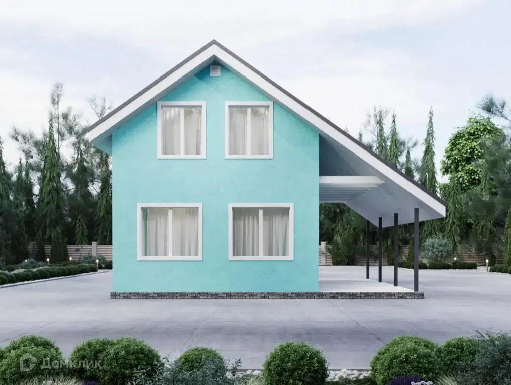 Проект дома «Монро-М» компании Вигвам.ру из материала Газобетонные блоки площадью 80.1м² под ключ за 4792108₽ в Донецке | 2 этажа, 2 спальни, 1 санузел – Домклик