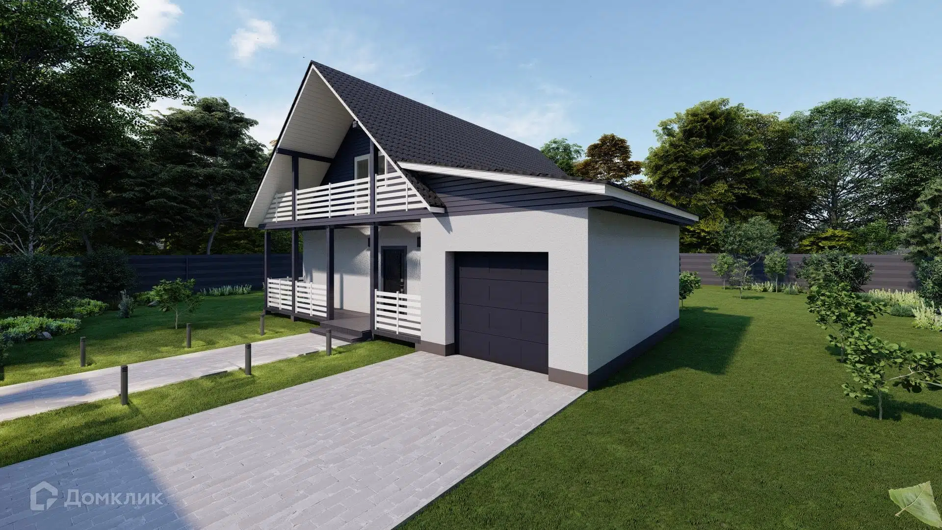 Проект дома «Дом семейный с гаражом» компании ТСК «СОЮЗ» из материала Полистиролбетон площадью 203м² под ключ за 7500000₽ в Донецке | 2 этажа, 2 спальни, 1 санузел – Домклик