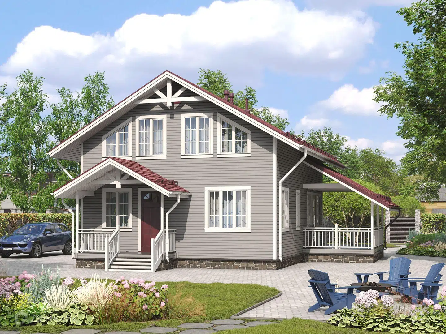 Проект дома «Норд 5 КП-200 10х8 м (Заходи и Живи) Р» компании Теремъ из материала Каркасный дом площадью 149.3м² под ключ за 10910599₽ в Луганске | 2 этажа, 4 спальни, 3 санузла – Домклик