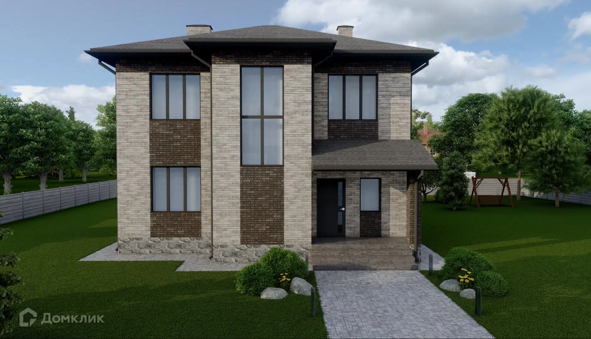 Проект дома «ТП-153» компании ООО «33 Коттеджа» из материала Газобетонные блоки площадью 153м² под ключ за 9462000₽ в Донецке | 2 этажа, 3 спальни, 2 санузла – Домклик