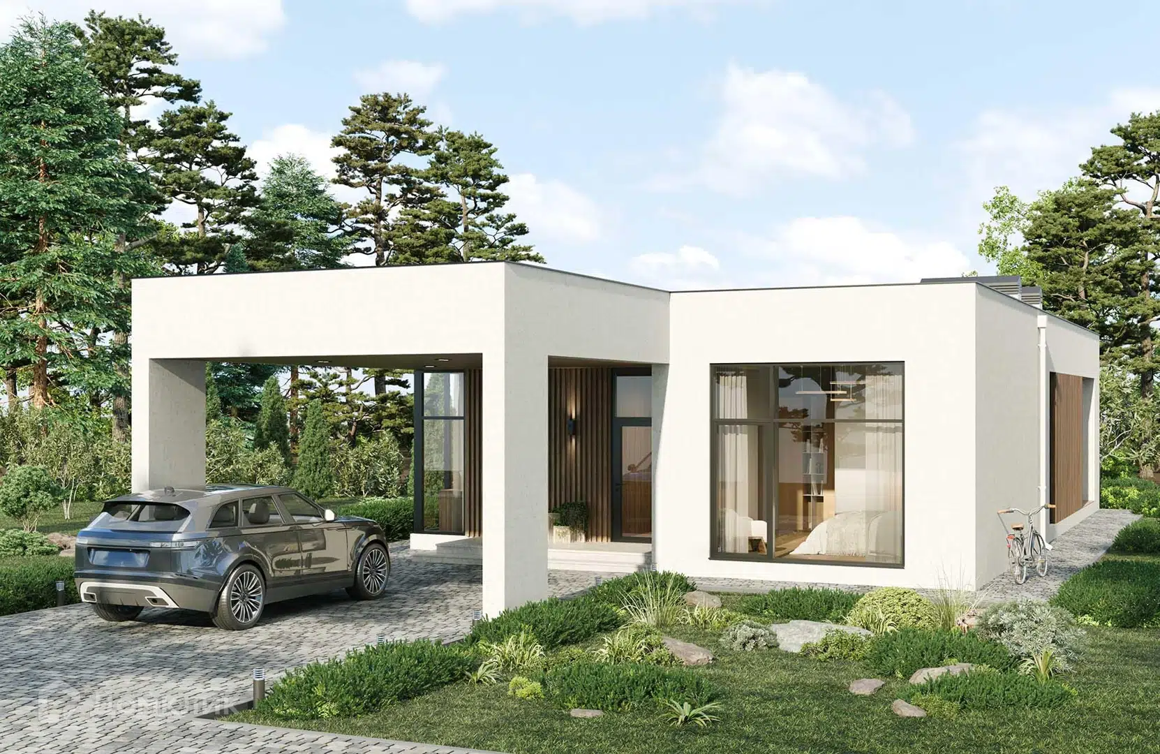 Проект дома «Проект 427-NOVA» компании ООО«НОВАСТРОЙ» из материала Газобетонные блоки площадью 110м² под ключ за 6500000₽ в Донецке | 1 этаж, 3 спальни, 2 санузла – Домклик