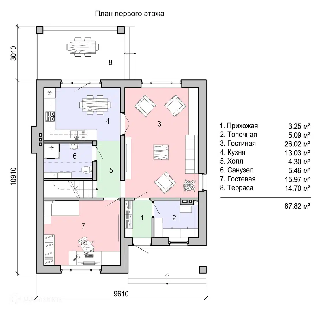 Планировка 1 этаж этажа
