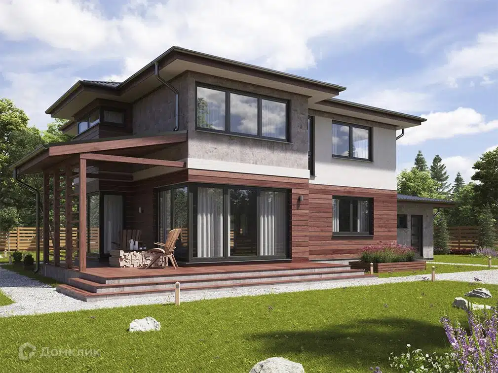 Проект дома «Frame 249» компании GREEN HOUSE | Дома под ключ из материала Каркасный дом площадью 249м² под ключ за 12330000₽ в Донецке | 2 этажа, 6 спален, 3 санузла – Домклик