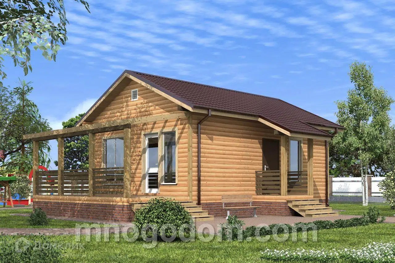 Проект дома «Дом барри» компании ООО МногоДом из материала Каркасный дом площадью 60м² под ключ за 2220000₽ в Донецке | 1 этаж, 1 спальня, 1 санузел – Домклик