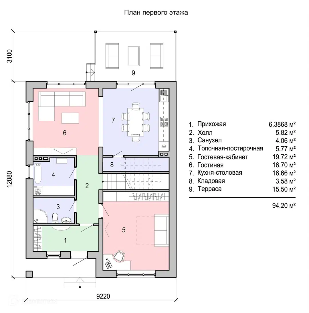 Планировка 1 этаж этажа