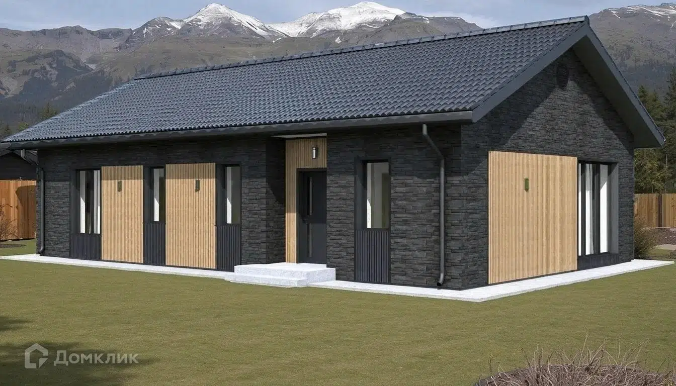 Проект дома «Загородный дом - 122» компании ООО «Мастер Билл Сахалин 2020» из материала Газобетонные блоки площадью 92м² под ключ за 11265000₽ в Донецке | 1 этаж, 2 спальни, 2 санузла – Домклик