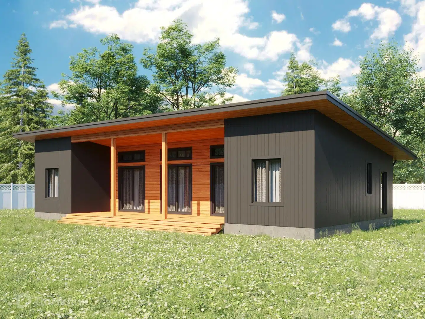 Проект дома «Сканди 02» компании Авангард из материала SIP-панели площадью 113м² под ключ за 6533000₽ в Донецке | 1 этаж, 3 спальни, 1 санузел – Домклик