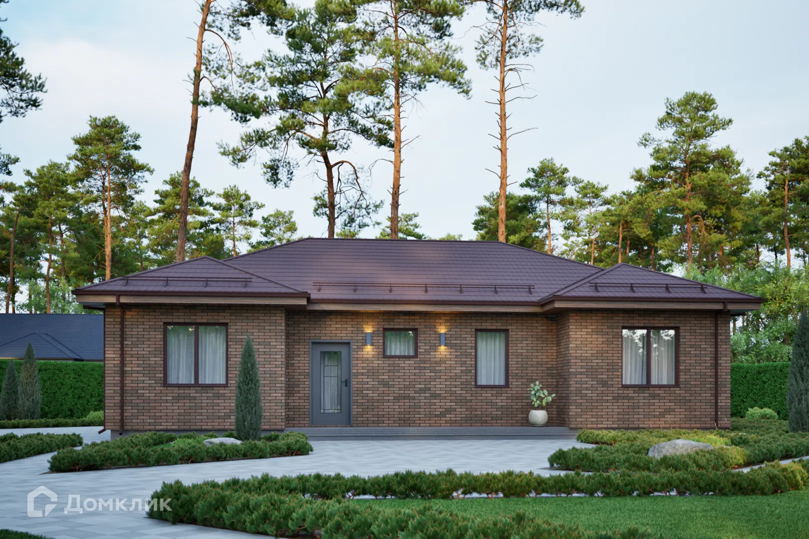 Проект дома «P-H 12/1» компании Perfect House г. Ханты-Мансийск из материала Газобетонные блоки площадью 119м² под ключ за 8913000₽ в Луганске | 1 этаж, 4 спальни, 3 санузла – Домклик