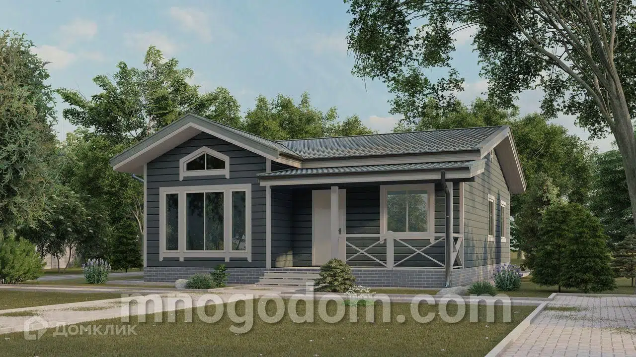 Проект дома «Дом Фичер» компании ООО МногоДом из материала Каркасный дом площадью 104м² под ключ за 4888000₽ в Донецке | 1 этаж, 3 спальни, 1 санузел – Домклик