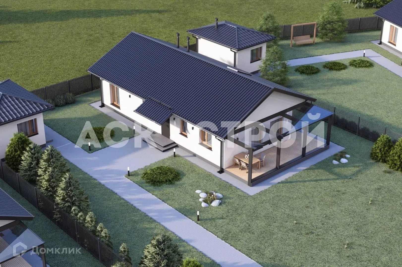Проект дома «Микеа» компании ООО « АСК СТРОЙ» из материала Газобетонные ...