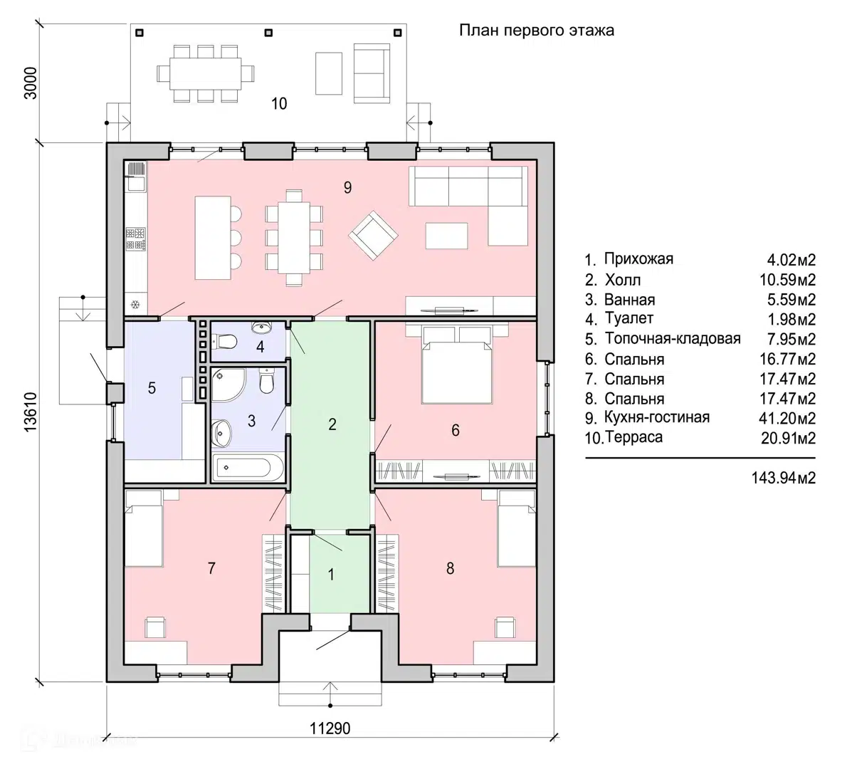 Планировка 1 этаж этажа