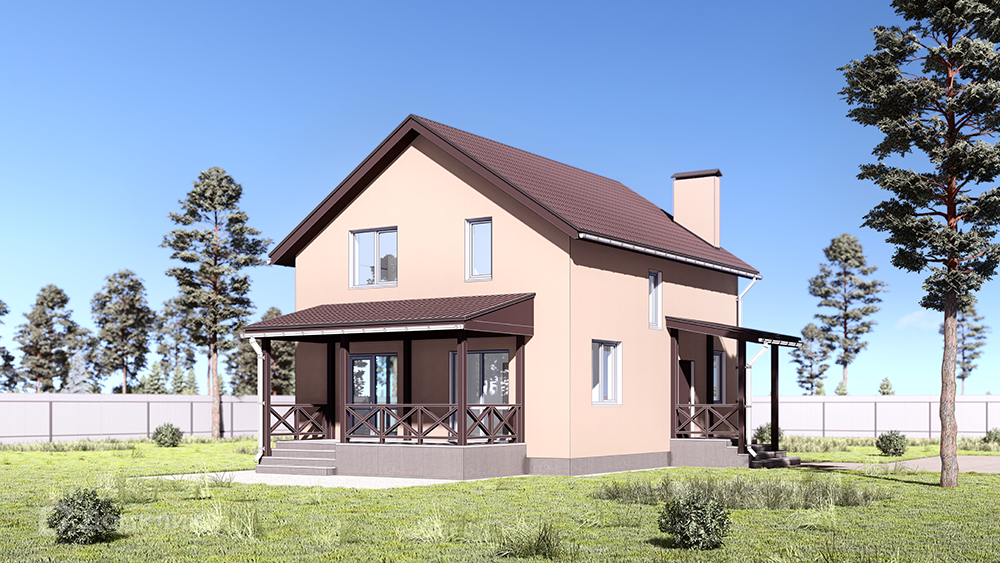Проект дома «NHD-176» компании NEW HOUSE DEVELOPMENT из материала Газобетонные блоки площадью 143.2м² под ключ за 9885233₽ в Донецке | 2 этажа, 4 спальни, 2 санузла – Домклик