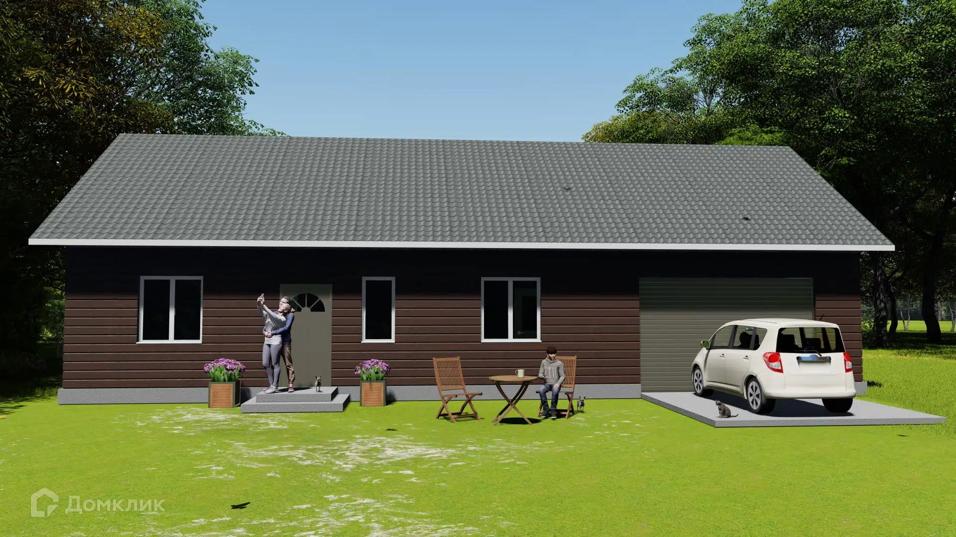 Проект дома «Лесной» компании ООО «БурИнвест» из материала Профилированный брус площадью 120м² под ключ за 6120000₽ в Донецке | 1 этаж, 4 спальни, 1 санузел – Домклик