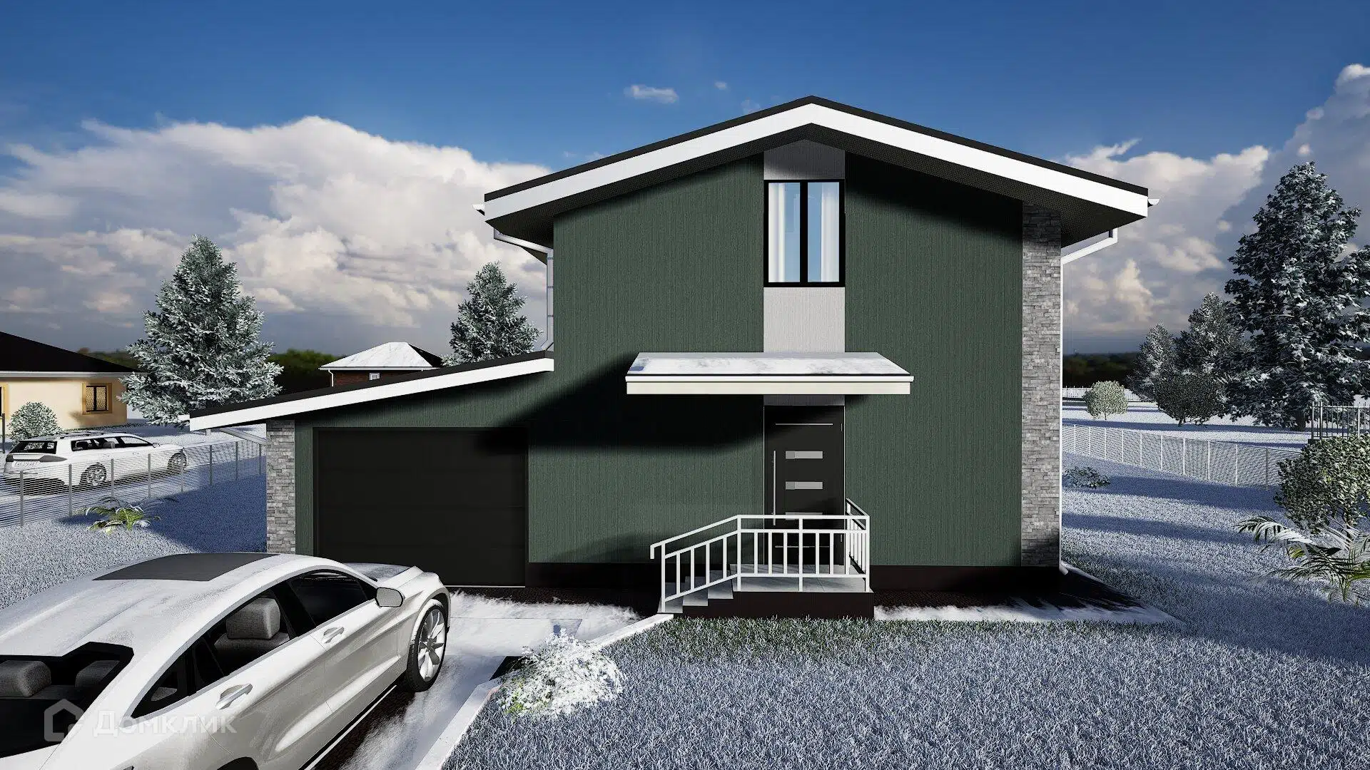 Проект дома «Удачный 1г1» компании «Наша Маша»(ИП Каткова А.В.) из материала Газобетонные блоки площадью 102.3м² под ключ за 5990000₽ в Донецке | 2 этажа, 3 спальни, 2 санузла – Домклик