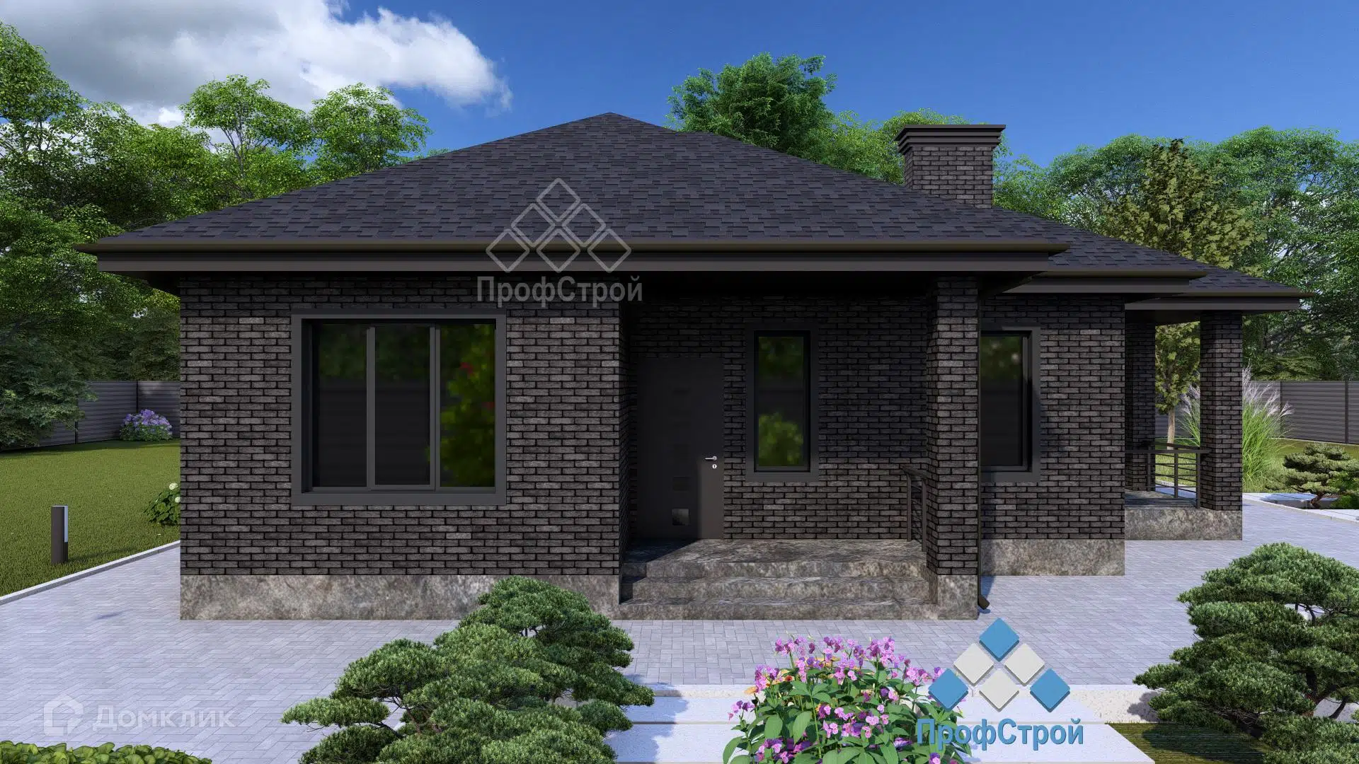 Проект дома «Альфа Центавра» компании ПрофСтрой из материала Газобетонные блоки площадью 99.5м² под ключ за 5500000₽ в Донецке | 1 этаж, 3 спальни, 2 санузла – Домклик
