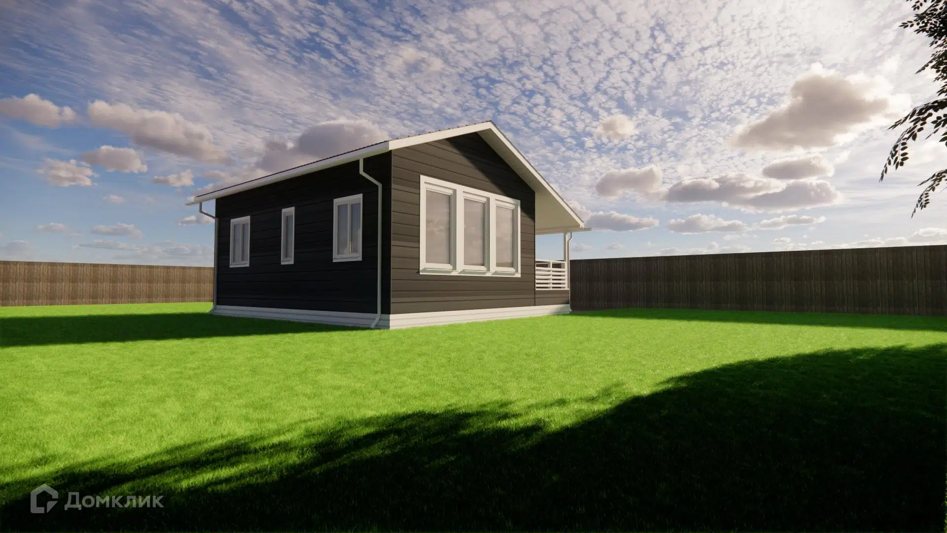 Проект дома «ДКТ-3» компании ИП Танский Д. С. (Евростиль) из материала Каркасный дом площадью 57.5м² под ключ за 5250000₽ в Донецке | 1 этаж, 2 спальни, 1 санузел – Домклик