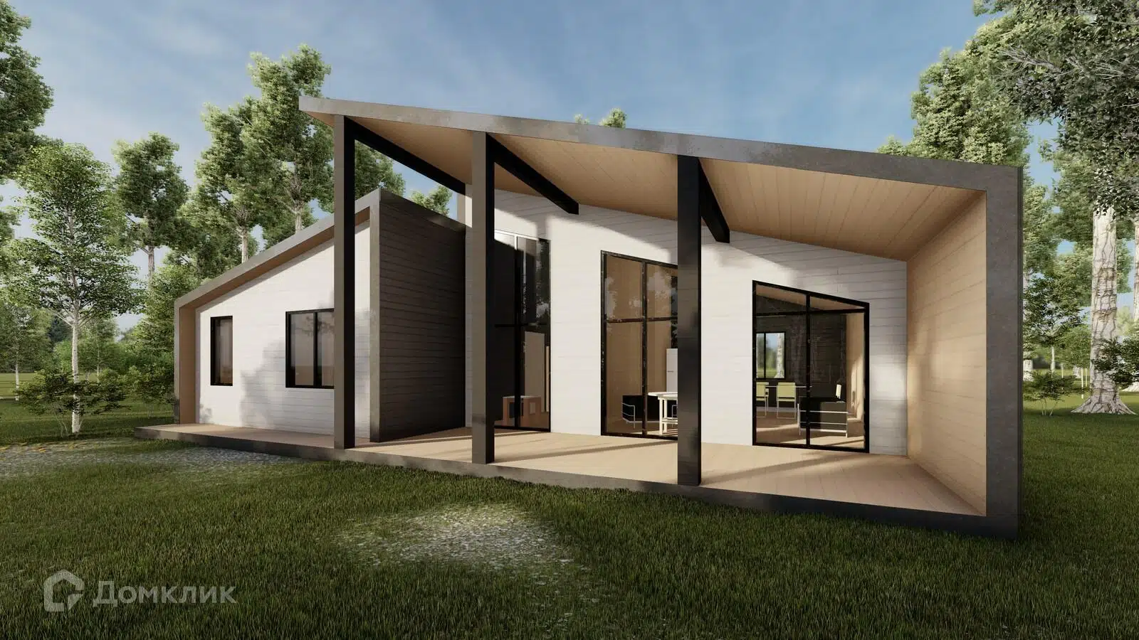 Проект дома «Скандинавский барн 149» компании NORTH HOUSE из материала Каркасный дом площадью 149м² под ключ за 9850000₽ в Донецке | 1 этаж, 3 спальни, 2 санузла – Домклик