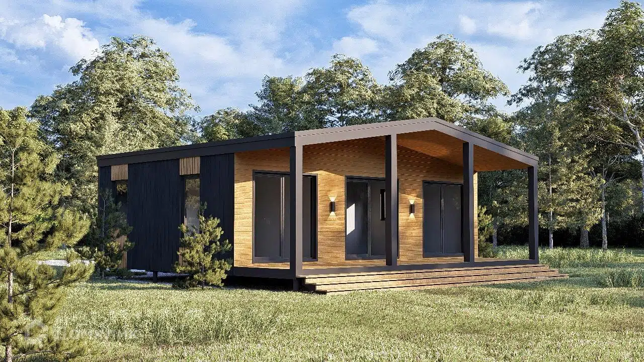 Проект дома «Модульный дом Алтай СТАР» компании Стройкаркас из материала Каркасный дом площадью 66.06м² под ключ за 3600000₽ в Донецке | 1 этаж, 2 спальни, 1 санузел – Домклик