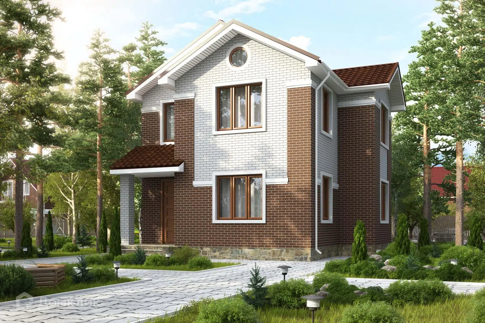 Проект дома «Проект №71» компании Новация из материала Керамические блоки площадью 127м² под ключ за 6985000₽ в Донецке | 2 этажа, 3 спальни, 2 санузла – Домклик