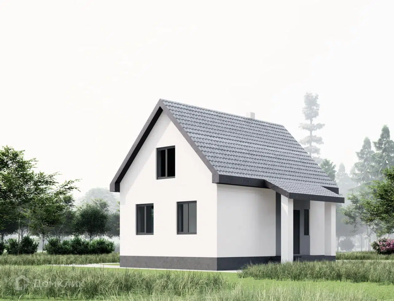 Проект дома «ДК-83-2М» компании «SKD DOM» из материала Газобетонные блоки площадью 83м² под ключ за 5300000₽ в Донецке | 2 этажа, 3 спальни, 1 санузел – Домклик