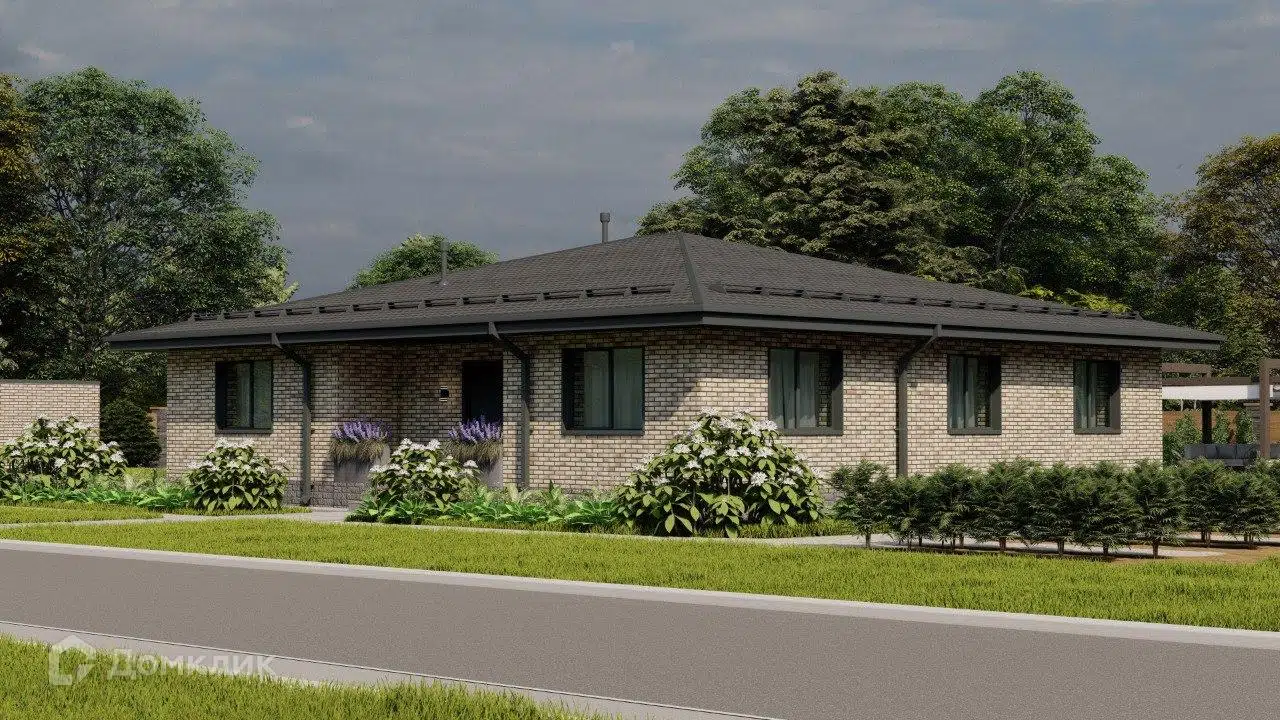 Проект дома «Дом в Байсубаково» компании SD STROY из материала Керамические блоки площадью 144.3м² под ключ за 11544000₽ в Донецке | 1 этаж, 4 спальни, 2 санузла – Домклик
