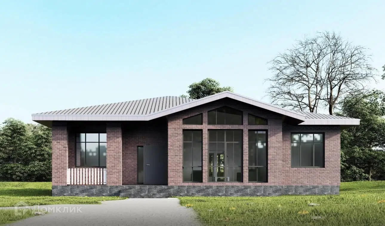Проект дома «ДК-161-1ВС» компании «SKD DOM» из материала Газобетонные блоки площадью 161м² под ключ за 11800000₽ в Донецке | 1 этаж, 4 спальни, 2 санузла – Домклик