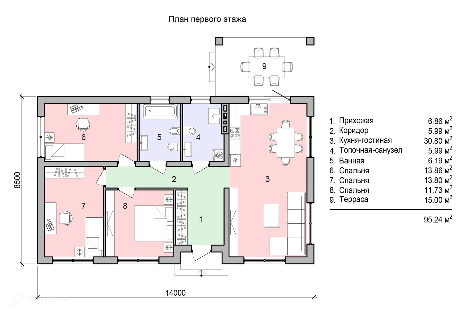 Планировка 1 этаж этажа