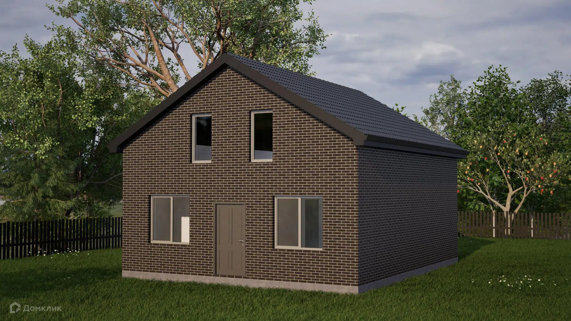 Проект дома «Проект - 59649» компании ИП Петрова В.В. из материала Кирпич площадью 120м² под ключ за 6500000₽ в Донецке | 2 этажа, 4 спальни, 2 санузла – Домклик