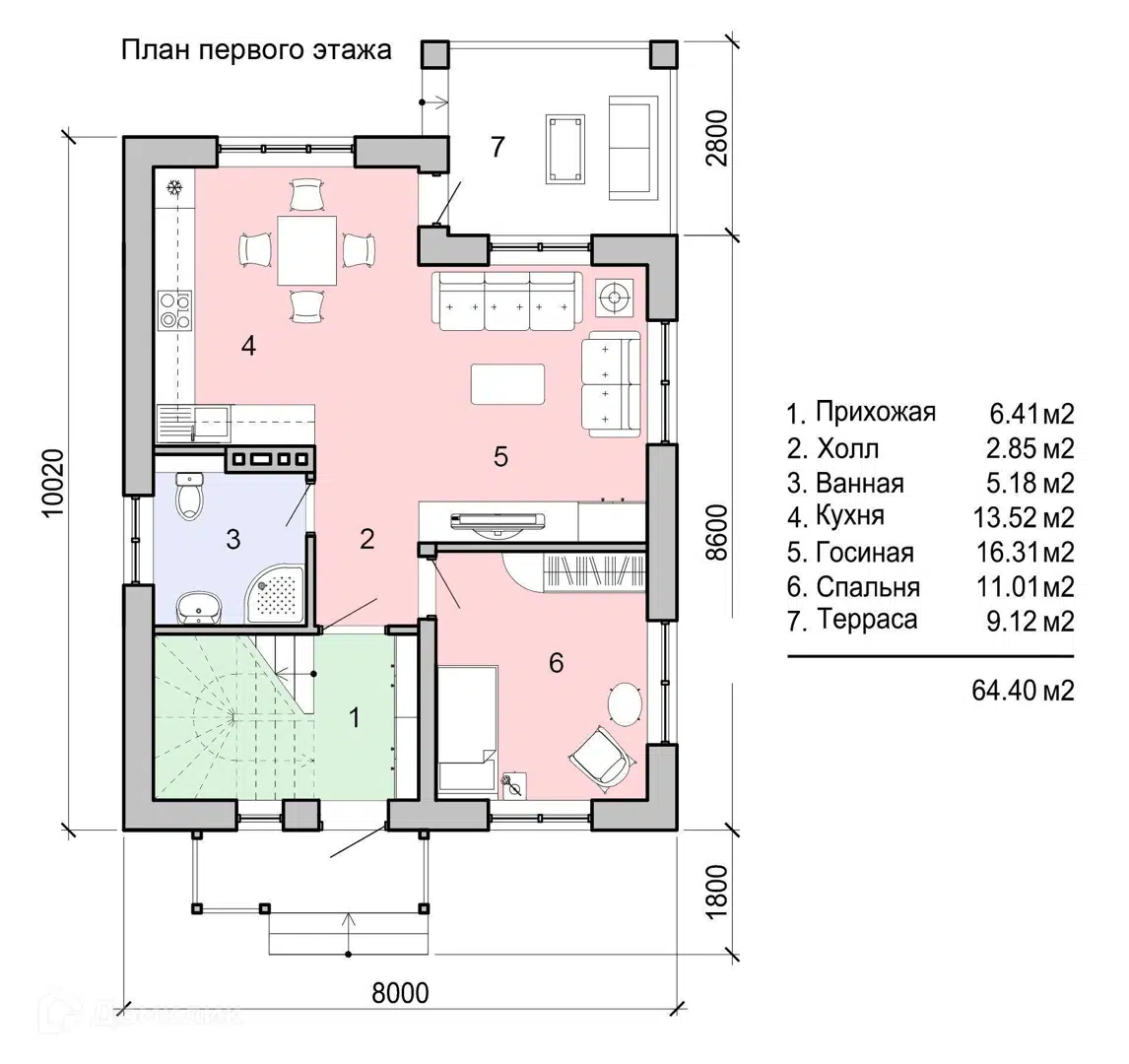 Планировка 1 этаж этажа